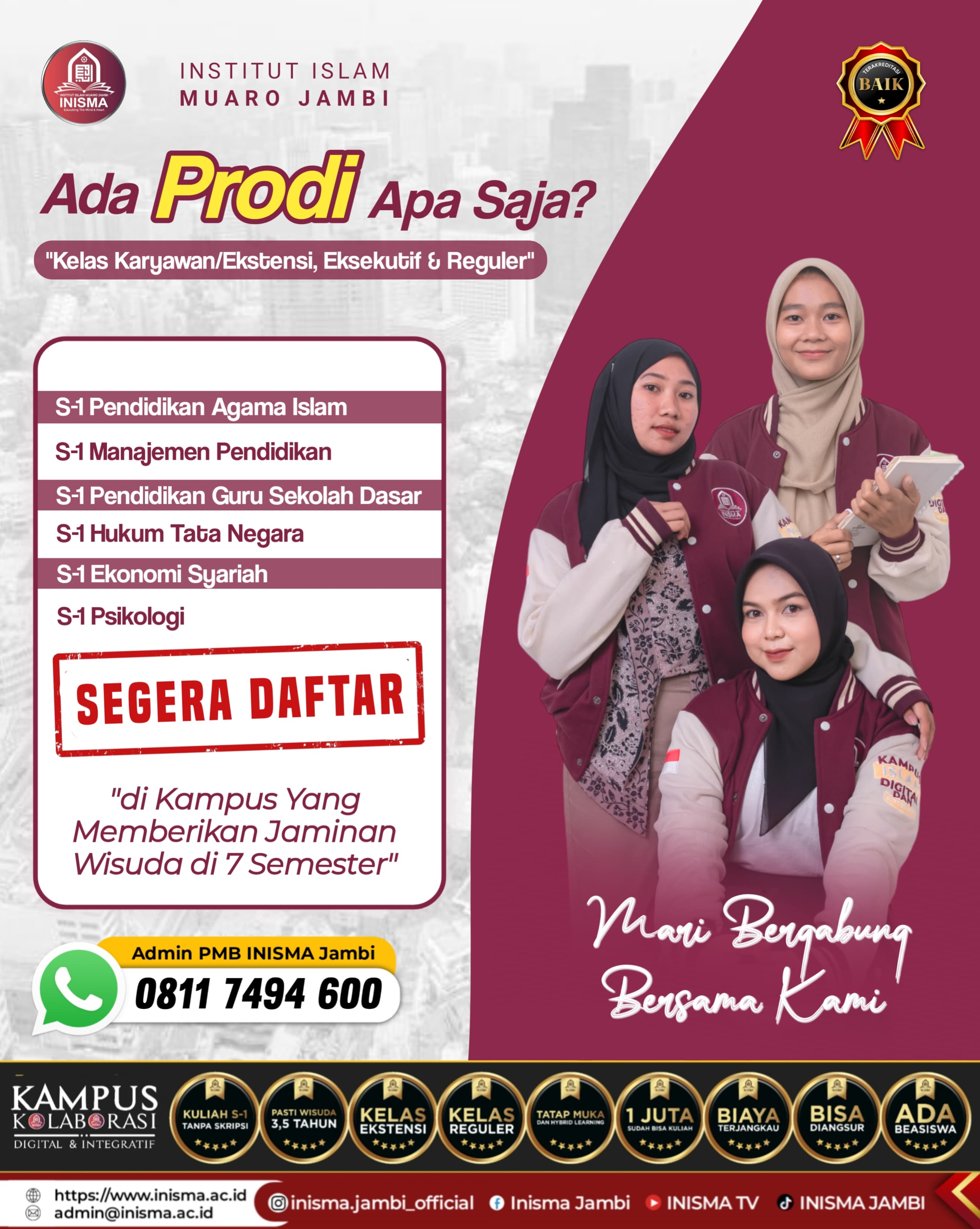 Prodi Unggulan yang ada di INISMA Jambi