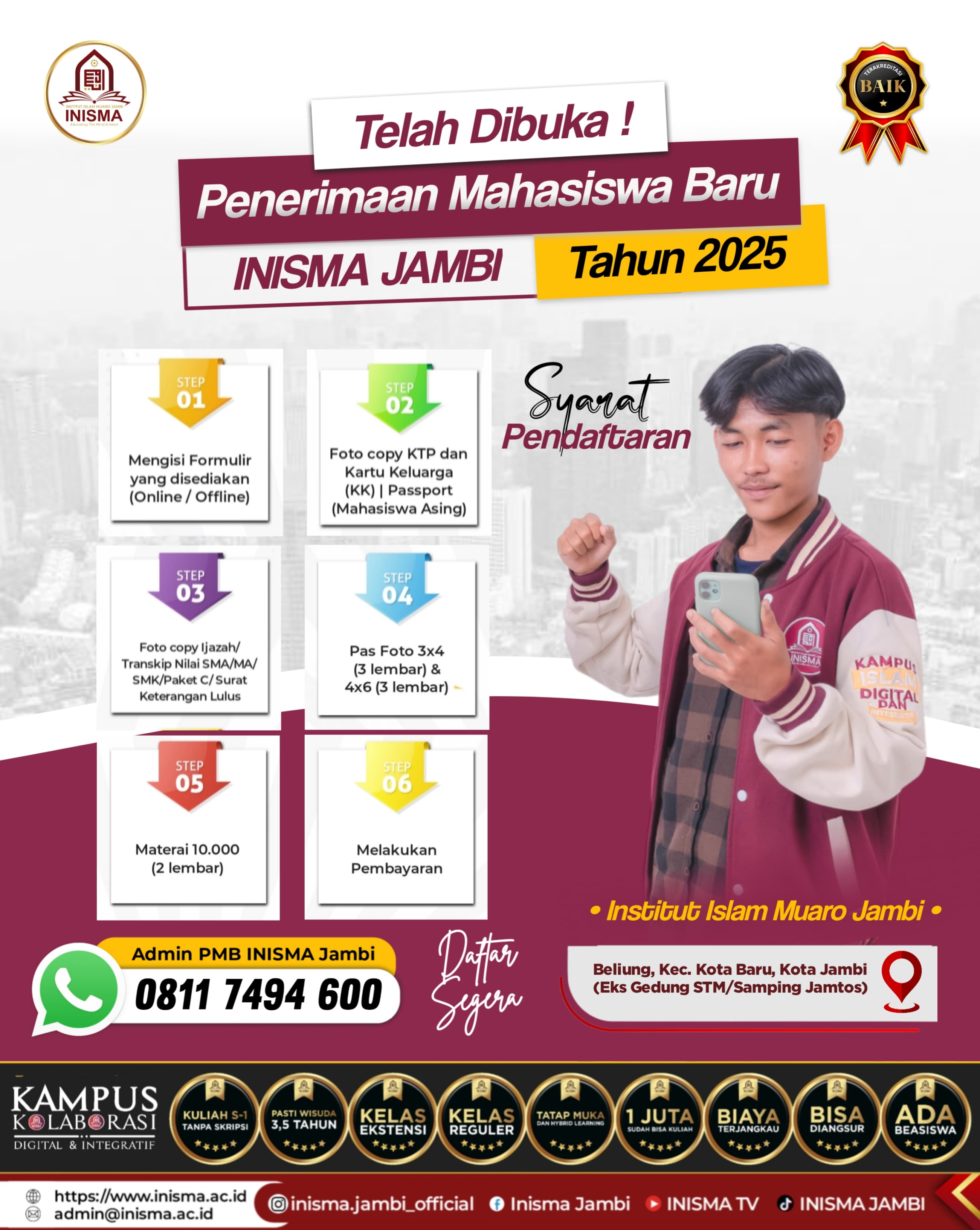 Apa saja persyaratan mendaftar di INISMA?