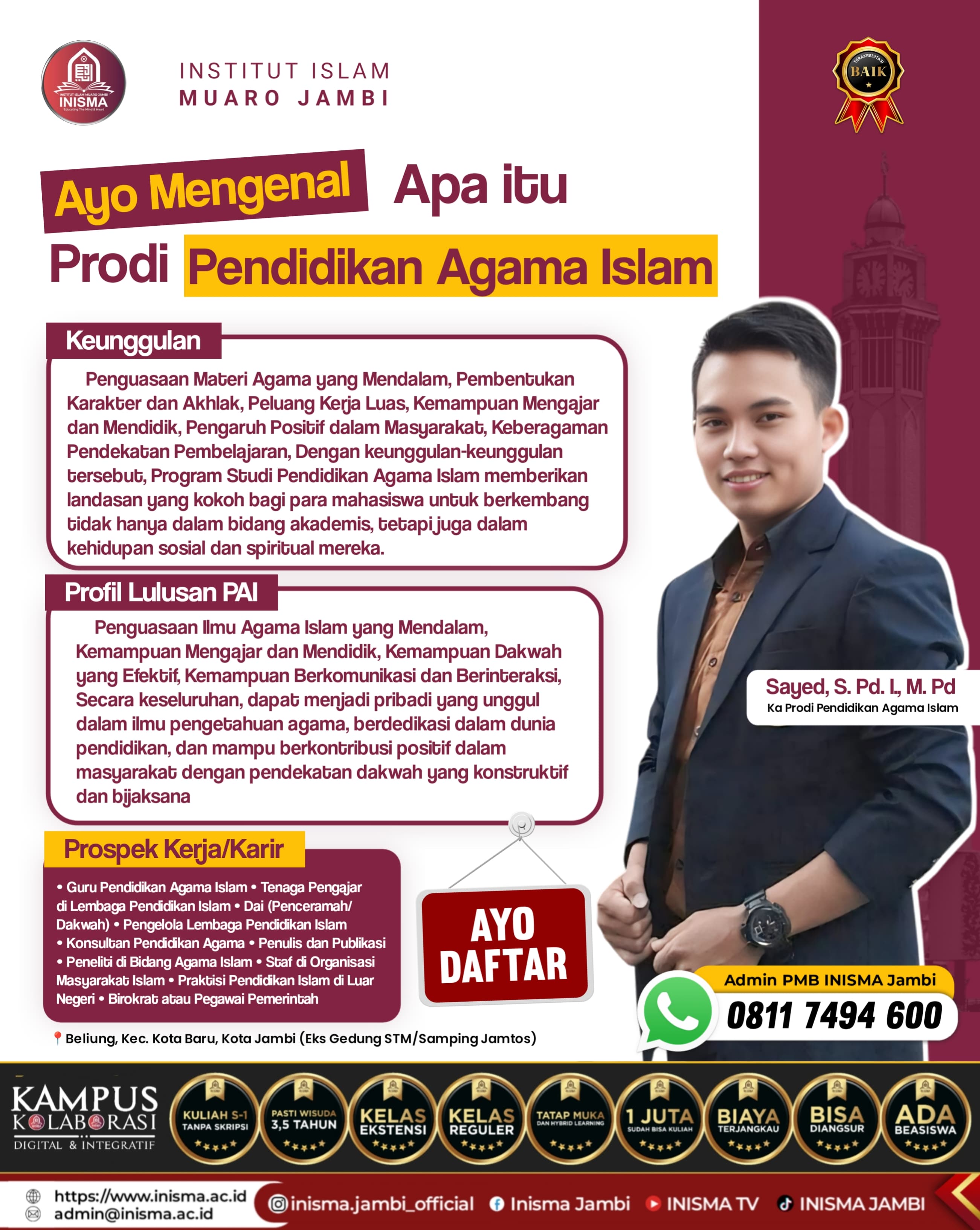di INISMA juga ada prodi sejuta ummat..ini dia...